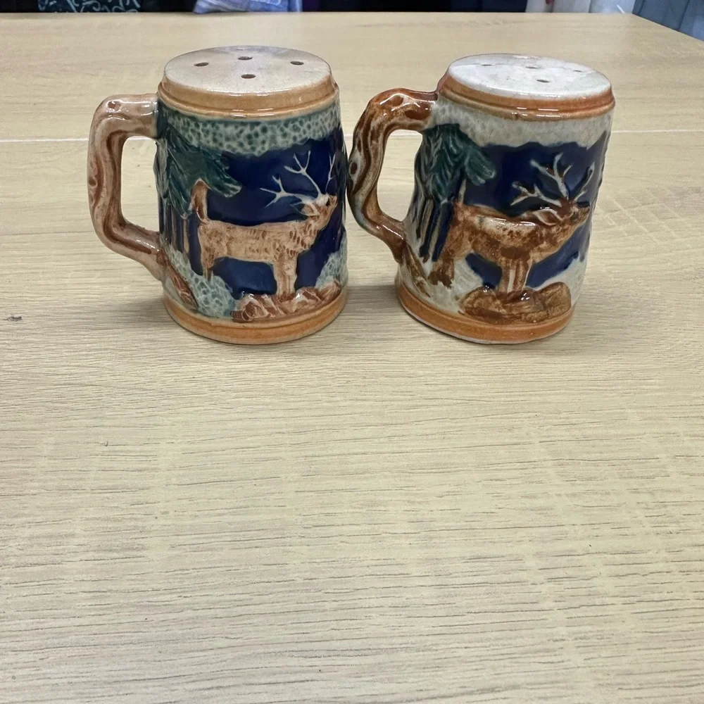 Pioneer Merchandise Woodland Salt and Pepper Shakers EUC
